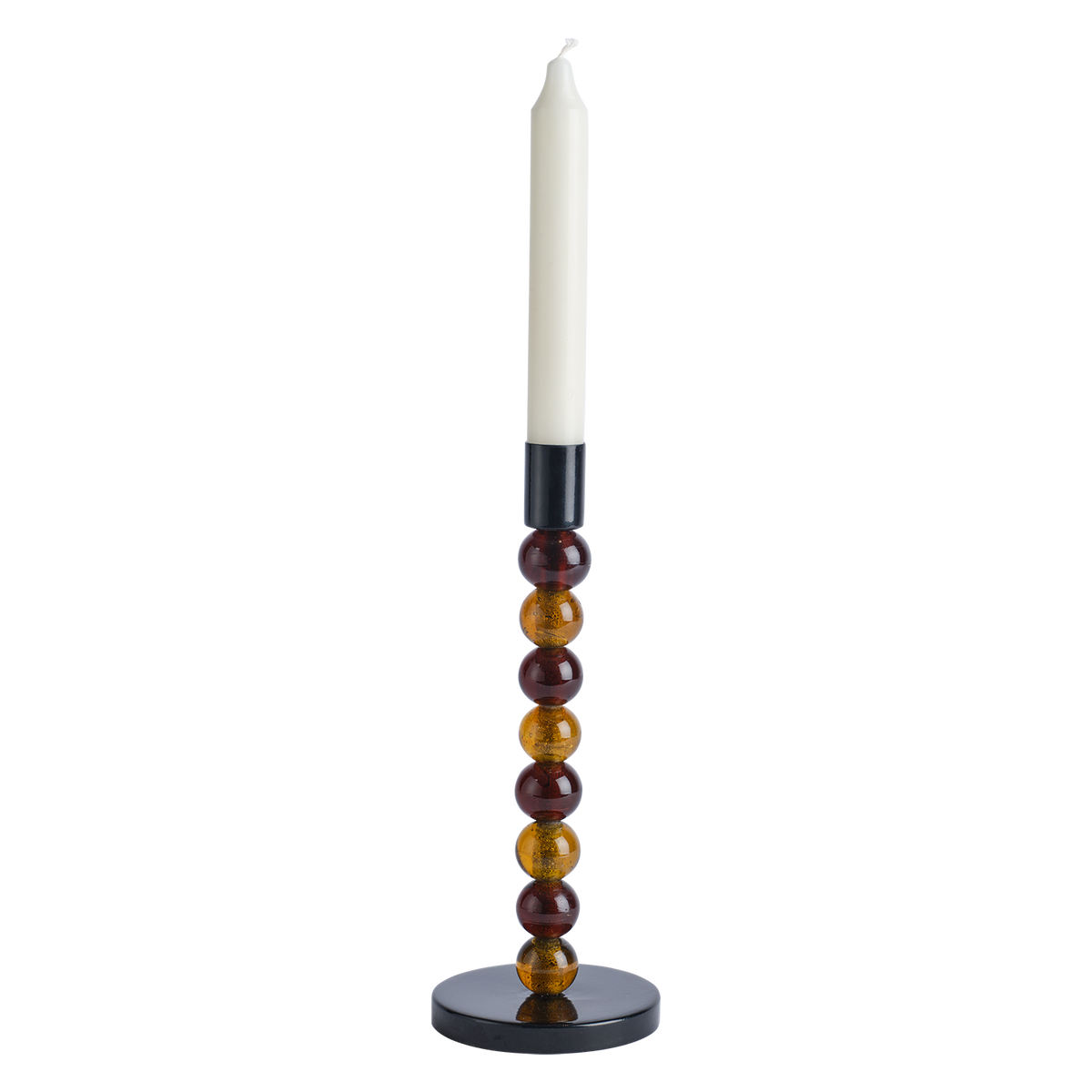 ISABELLE Ljusstake, Brun/svart, 23 cm