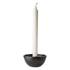 CARTER Ljusstake S, Svart – rund ljusstake i svart aluminium med djup skål, Ø10 cm – bild 4