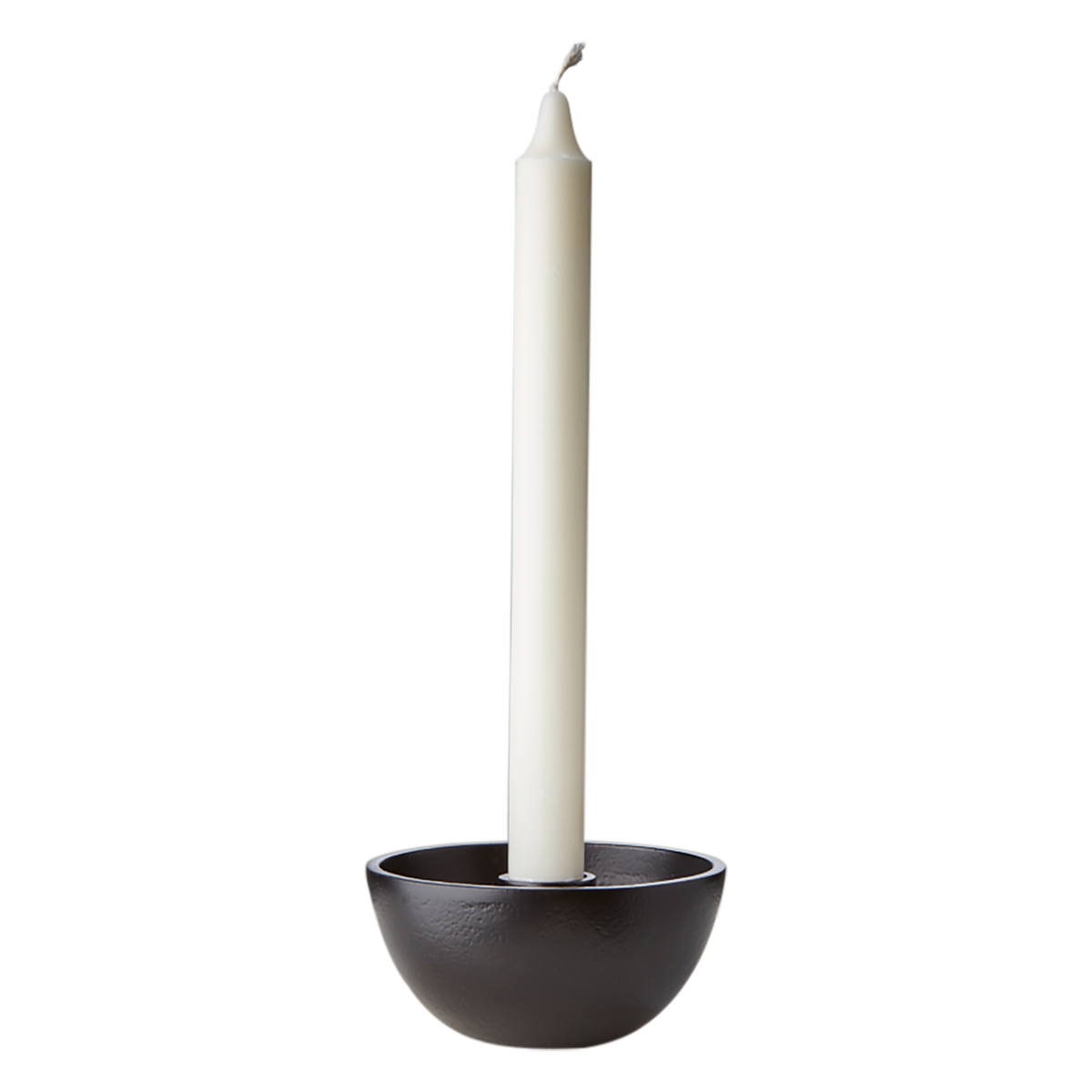 CARTER Ljusstake S, Svart – rund ljusstake i svart aluminium med djup skål, Ø10 cm – bild 4