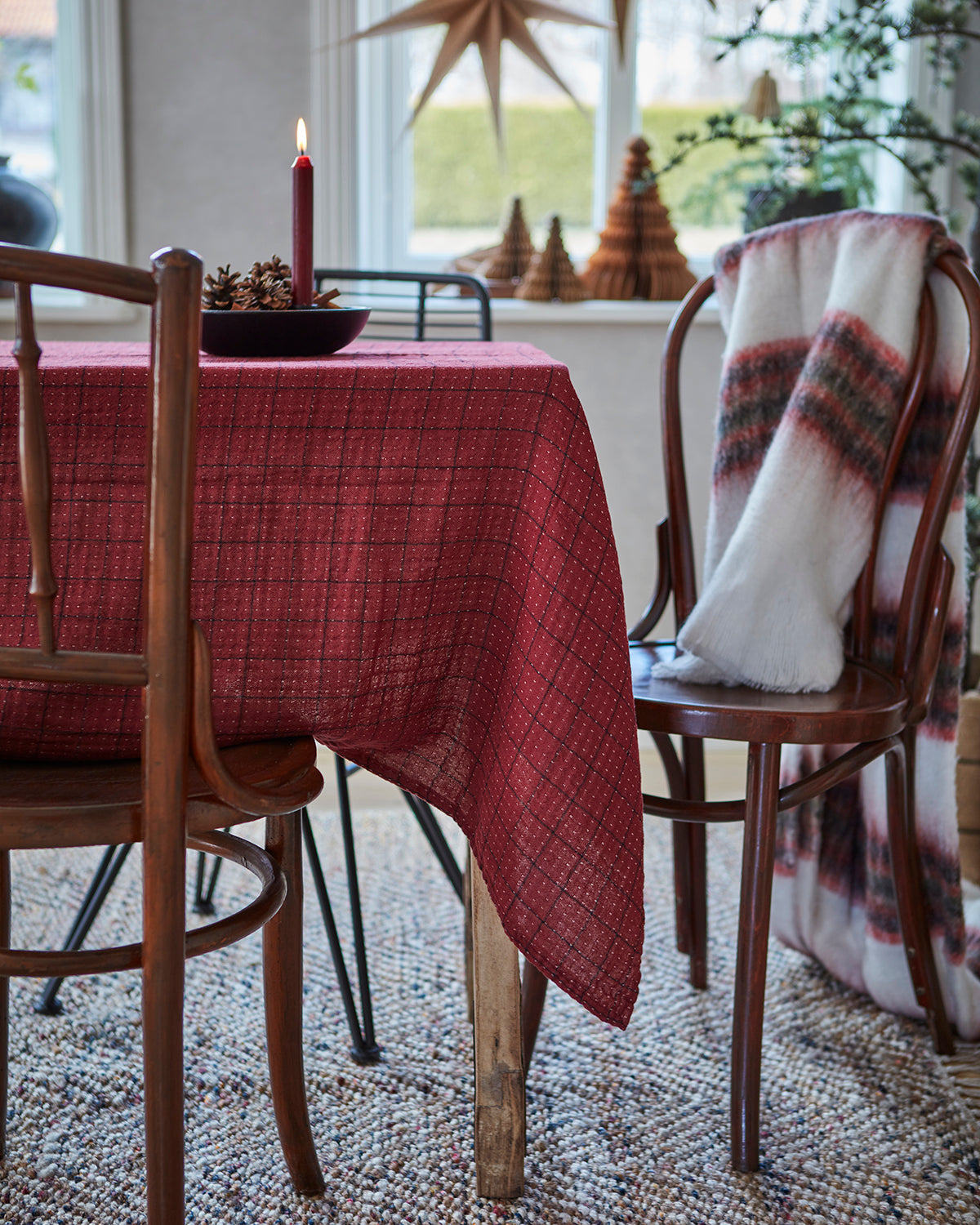 FRASSE Filt, Röd/grön/vit 2