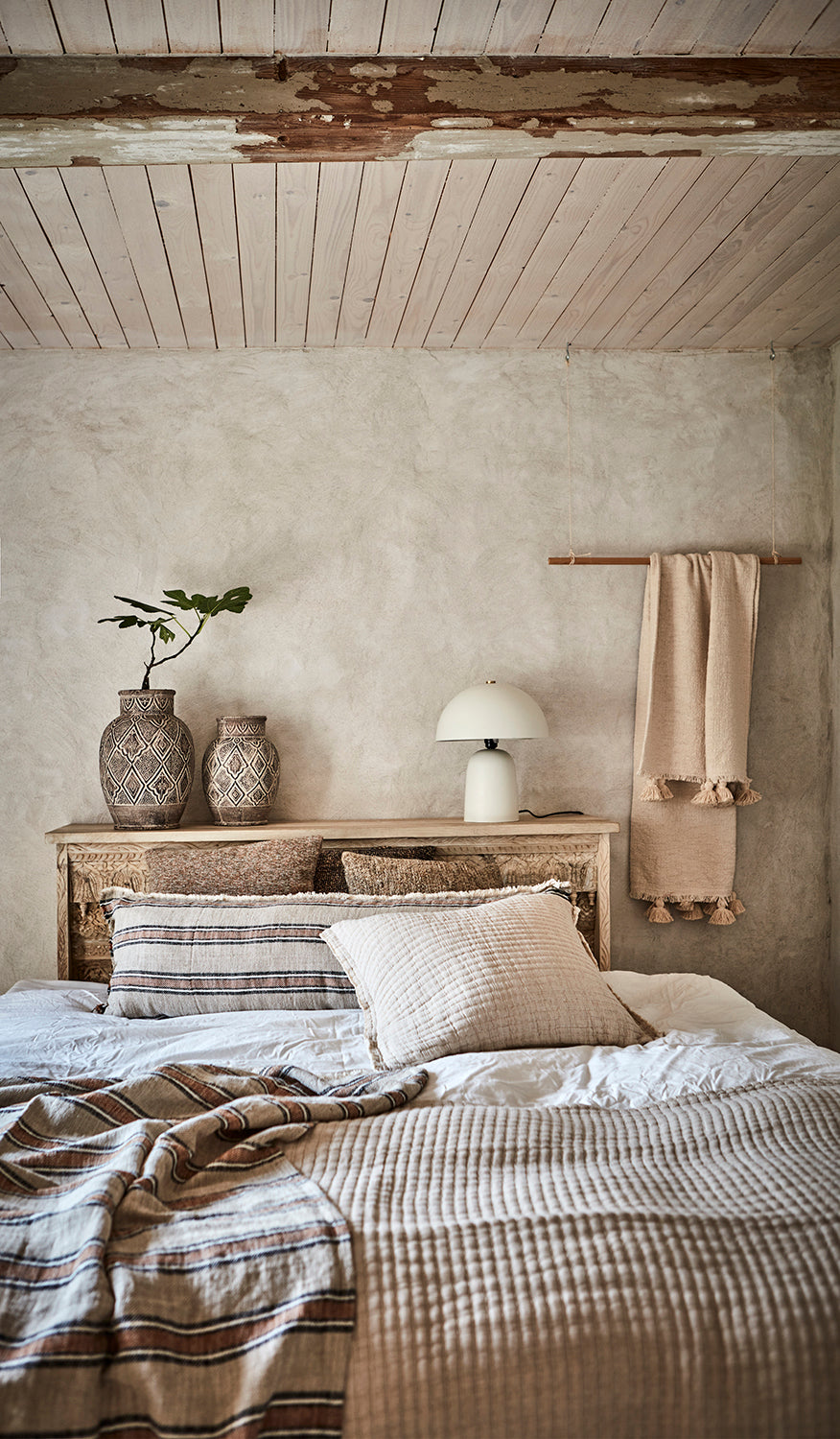 NINA Kuddfodral, Svart/beige 4