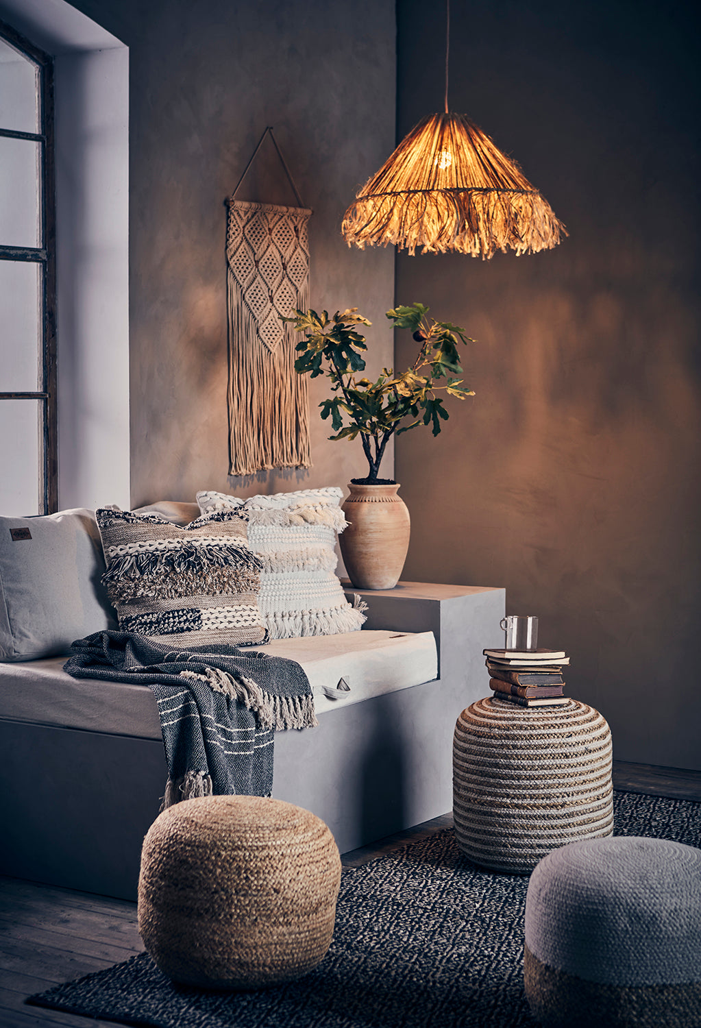 MINNA Kuddfodral, Beige/grå/elfenben 9