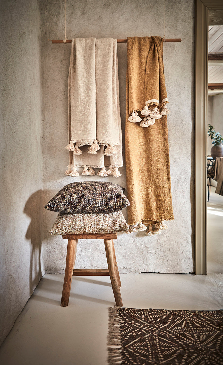 NINA Kuddfodral, Beige/grå 3